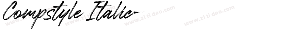 Compstyle Italic字体转换